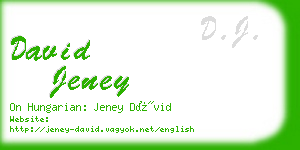 david jeney business card